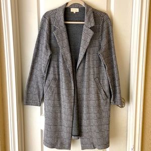 Melloday Black & White Houndstooth Soft Jacket